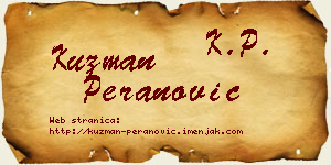 Kuzman Peranović vizit kartica